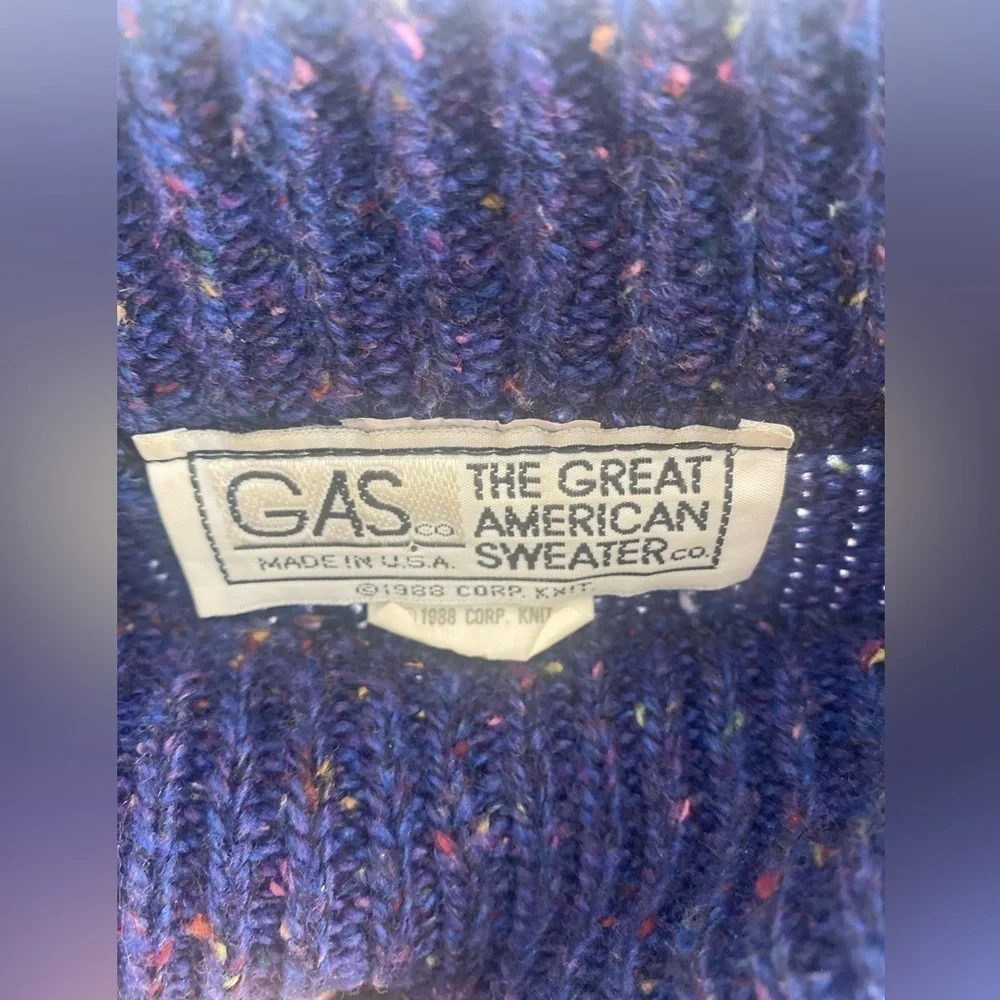 Blue Cable knit Y2K Sweater M Preppy Vintage 90’s Grandma - Picture 8 of 15